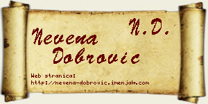 Nevena Dobrović vizit kartica